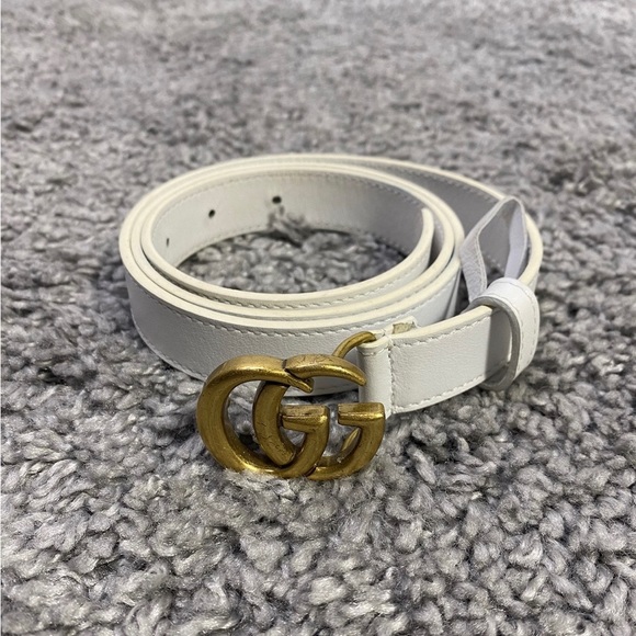 Vintage Gucci Double G Leather Rare Belt - Picture 3 of 7